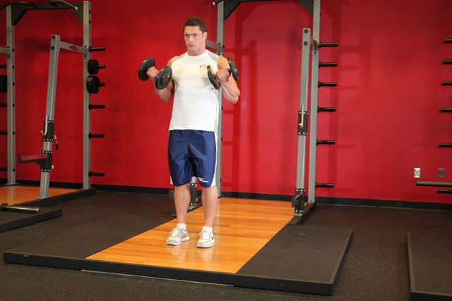 Dumbbell Biceps Curls – end position