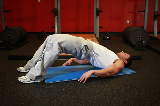 Glute Bridges – end position